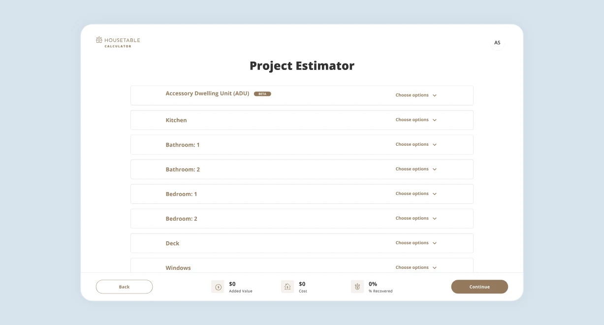 Before · Calculator inside onboarding