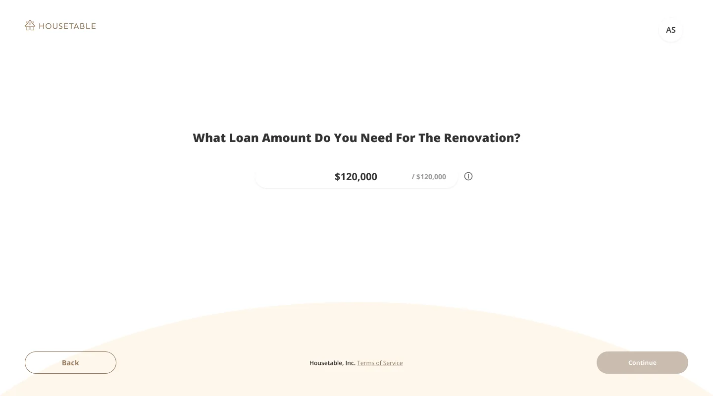 Pre-login step 06: What loan amount do you need
